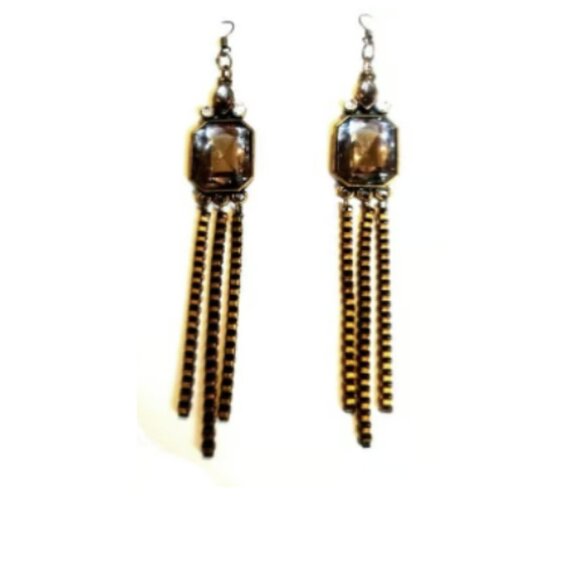 Antique Bronze Pave Chandelier Earrings - Picture 5 of 5